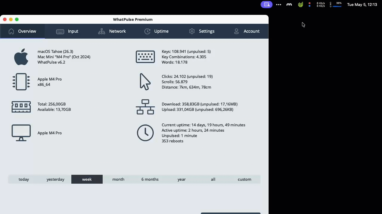 Pause toggle in tray popup
