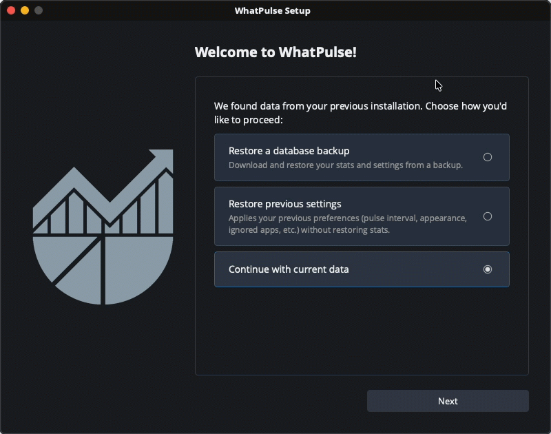 Restoring settings options