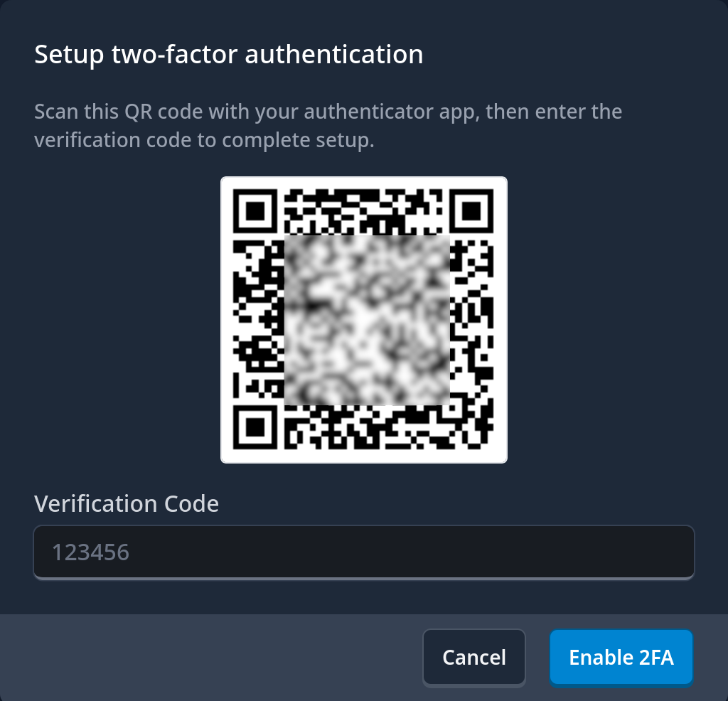 Authenticator App QR code Screenshot 2