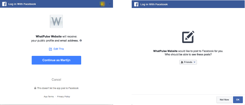 Facebook authorization