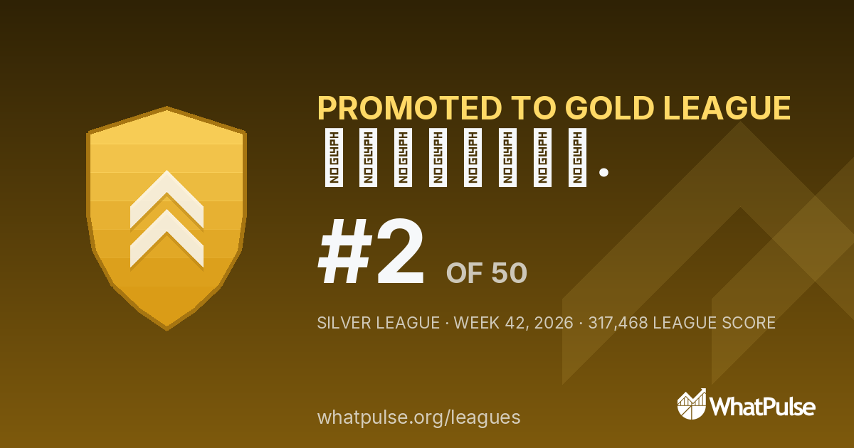 手酸啊啊啊啊啊啊. finished #2 of 50 in the Silver League