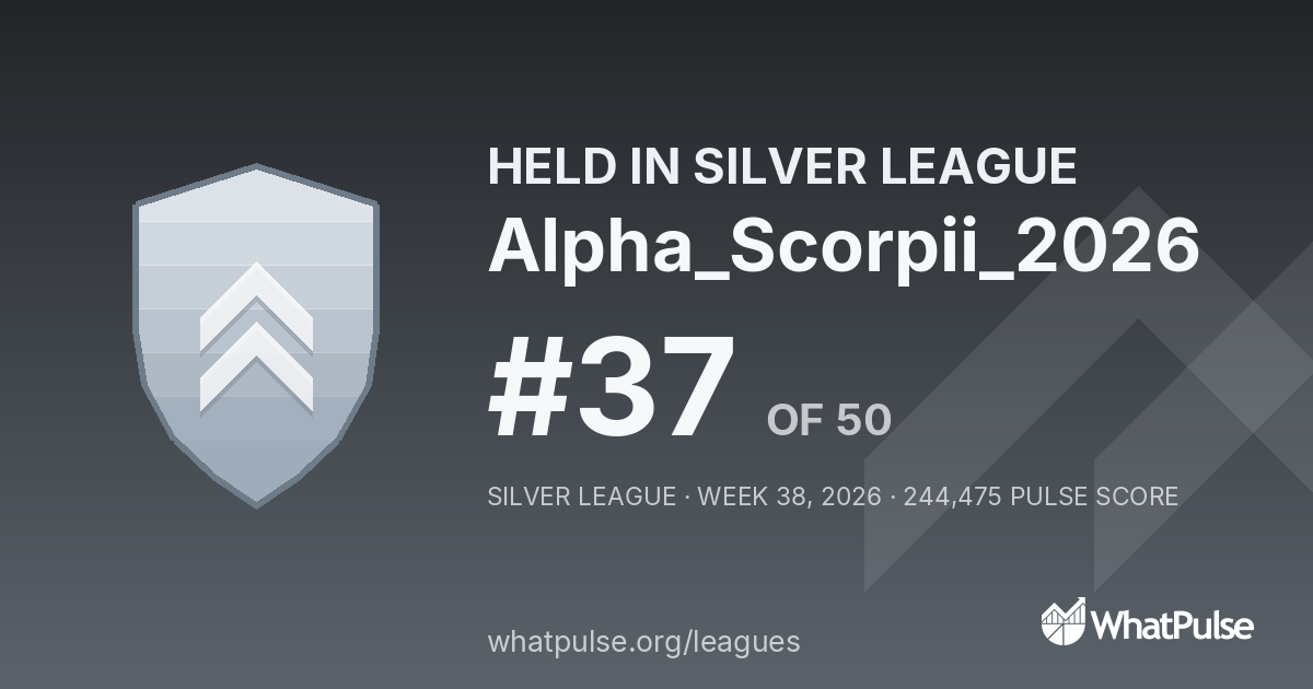 Alpha_Scorpii_2026 finished #37 of 50 in the Silver League