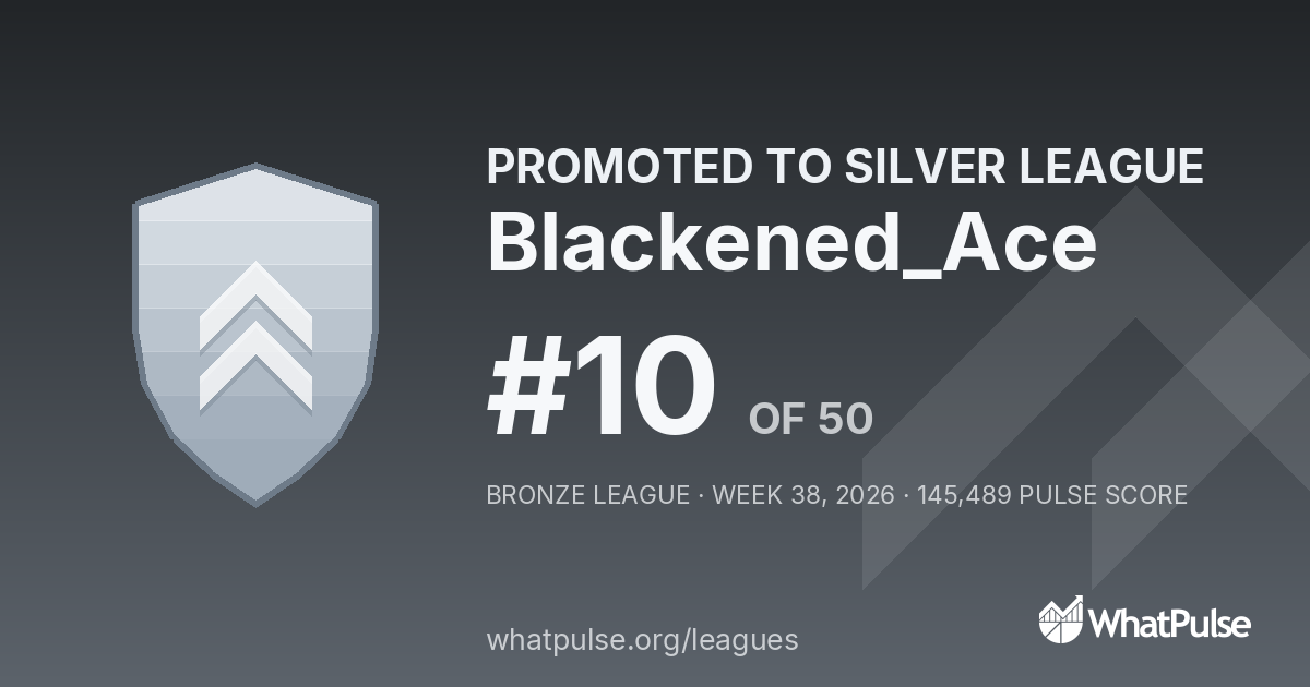 Blackened_Ace finished #10 of 50 in the Bronze League