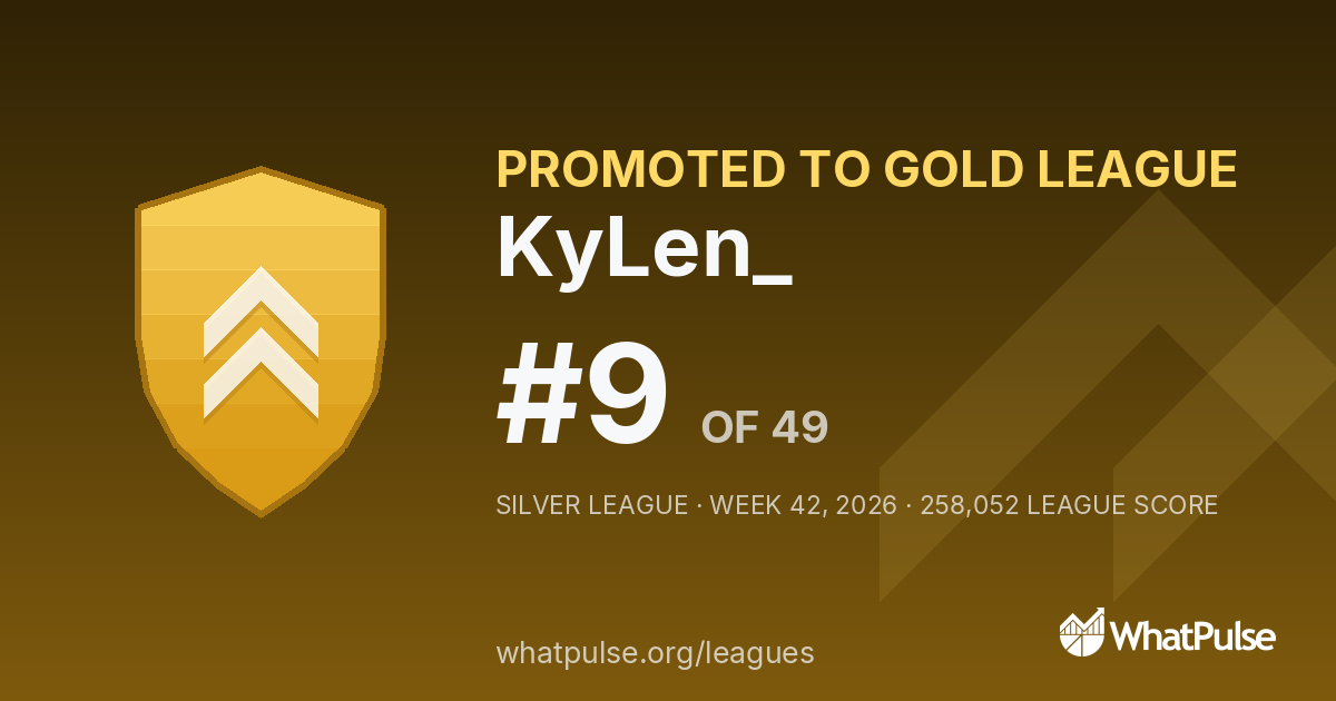 KyLen_ finished #9 of 49 in the Silver League
