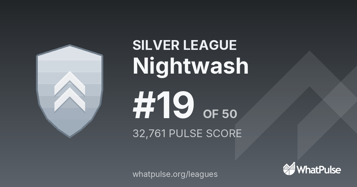 Nightwash's league card