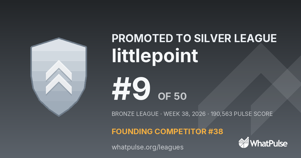 littlepoint finished #9 of 50 in the Bronze League