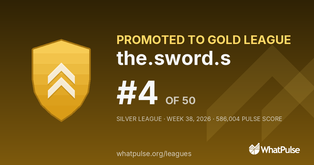 the.sword.s finished #4 of 50 in the Silver League